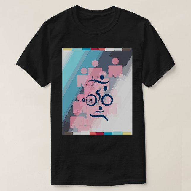 Träningshubb triathlon Team Grafik T Shirt (Design framsida)