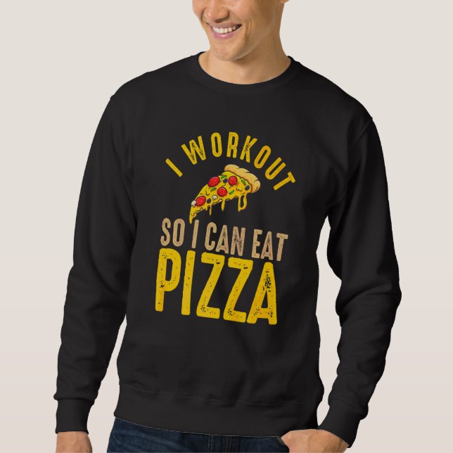 Träningsmotion Pannkakor Pizza Mat Lång Ärmad Tröja (Framsida)