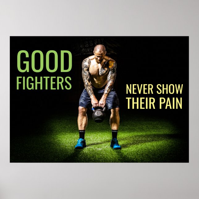 Träningsmotivation | Inspirerande Citat från Strid Poster (Framsidan)