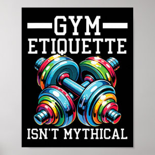 Träningsstudio Etikett Träning Bodybuilding Fitnes Poster