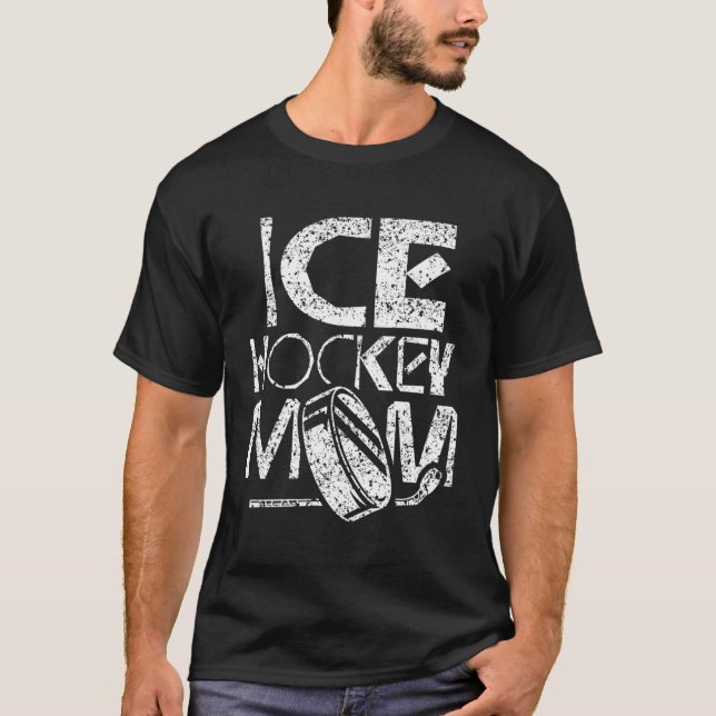 träningsteamet i Ice Hockey Mamma Hobby Player T Shirt (Framsida)