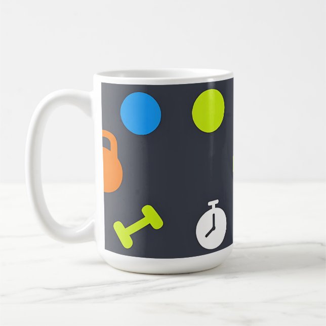 Träningsutrustning Mönster Kaffemugg (Vänster)