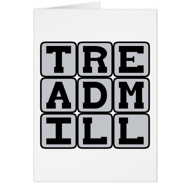 Träningsverk, övningsutrustning hälsningskort (Framsidan)