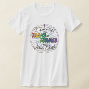 Tranmed-format av Jesus Kristus - Kvinnans vita te T Shirt