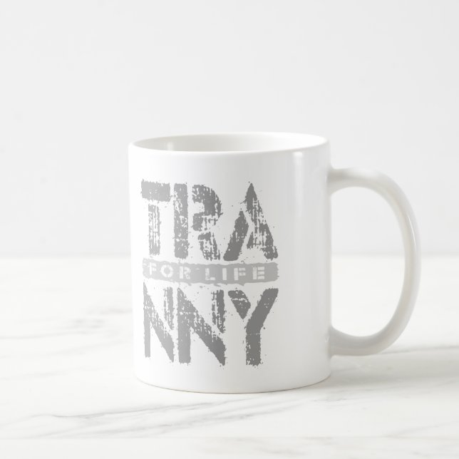 TRANNY för liv - pålitliga bilöverföringar, grått Kaffemugg (Höger)