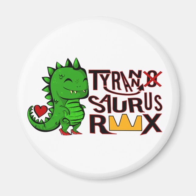 Tranny Saurus Rex Magnet (Framsidan)