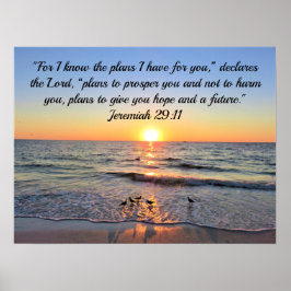 TRANQUIL AND LUGN JEREMIAH 29:11 SUNRISE POSTER