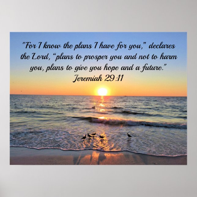 TRANQUIL AND LUGN JEREMIAH 29:11 SUNRISE POSTER (Framsidan)