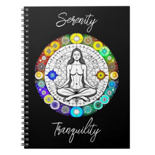 Tranquil and Serene Peacval Meditation Anteckningsbok