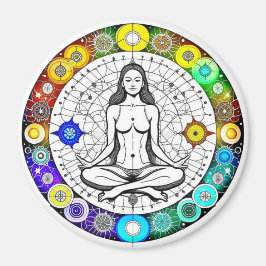 Tranquil and Serene Peacval Meditation Magnet