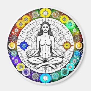 Tranquil and Serene Peacval Meditation Magnet