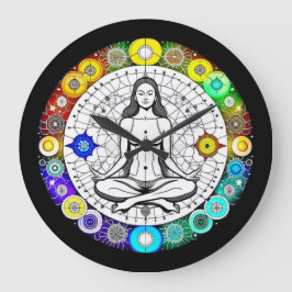 Tranquil and Serene Peacval Meditation Stor Klocka