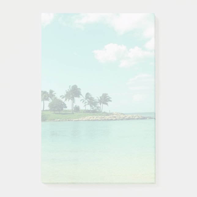 Tranquil and Serene Turcoise Beach in Hawaii Post-it Block (Framsida)