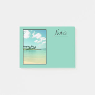 Tranquil and Serene Turcoise Beach in Hawaii Post-it Block