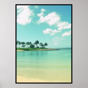 Tranquil and Serene Turcoise Beach in Hawaii Poster
