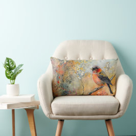 Tranquil Autumn Robin Lumbar Dekorativ kudde