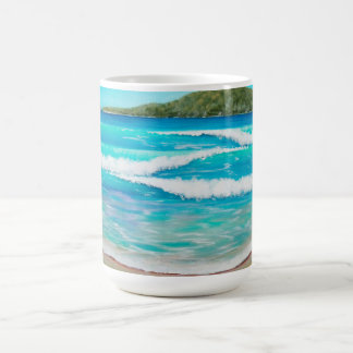 Tranquil Beach Blue Vågar Australian Ligan liggand Kaffemugg