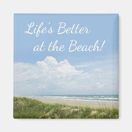 Tranquil Beach med Sand Dune Magnet