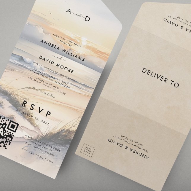 Tranquil Beach Sunset Boho Destination Wedding (Skapare uppladdad)