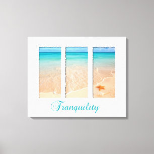 Tranquil Beach Triptych Canvastryck