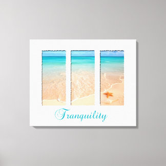 Tranquil Beach Triptych Canvastryck
