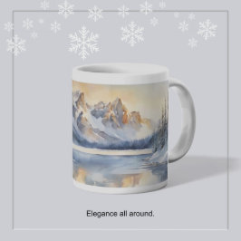 Tranquil Beauty, Banff in Winter - Large Mugg Jumbo Mugg