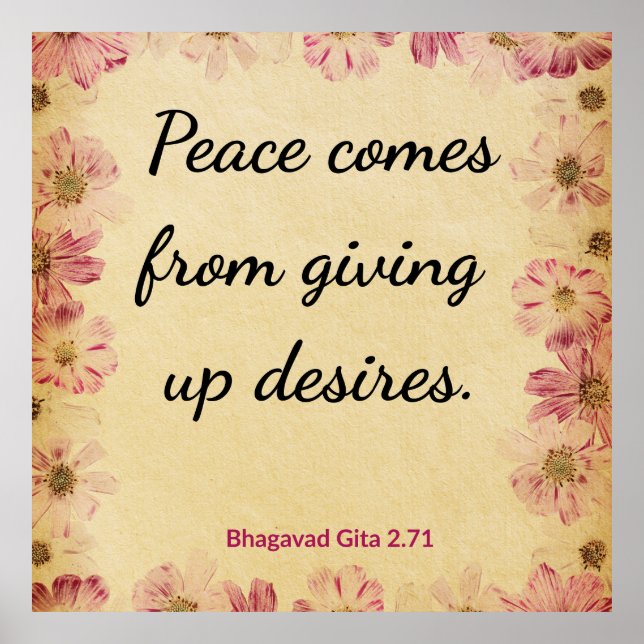 Tranquil Beige Pink Gita Give Up Desires Print Poster (Framsidan)