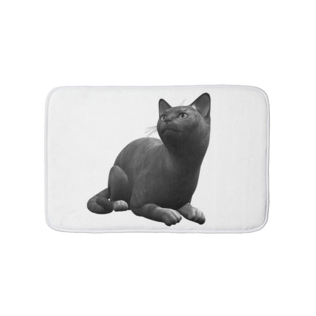 Tranquil Black Cat Bath Mat Badrumsmatta (Framsidan)