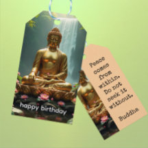 Tranquil Buddha, Waterfall, Butterflies, Lotus