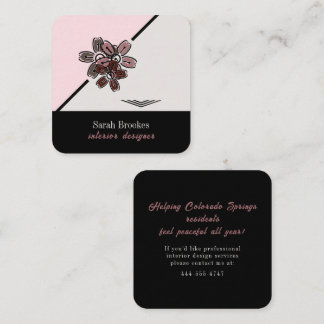 Tranquil Cherry Blossom Business Card Fyrkantigt Visitkort