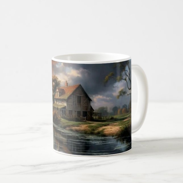 Tranquil Countryside Refltions Kaffemugg (Framsida höger)