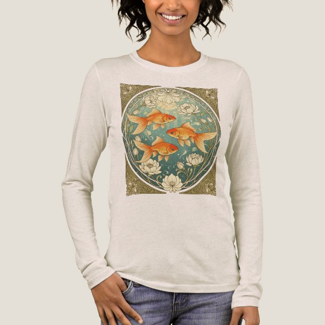 Tranquil Dance Of The Nowruz Goldfish T Shirt (Framsida)