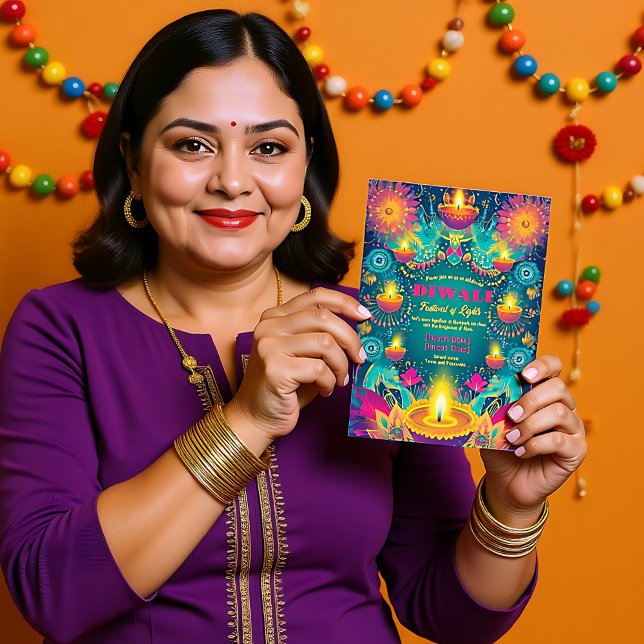 Tranquil Diwali Aura Inbjudningar (Tranquil Diwali Aura Invitation)