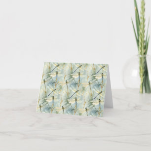 Tranquil Dragonfly Watercolor-stil Tack Kort