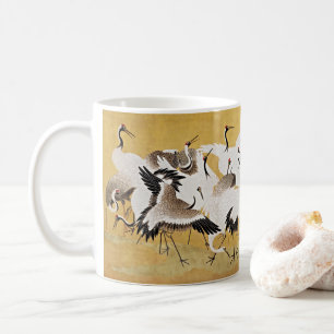 Tranquil Elegance: Japansk flock av Cranes Kaffemugg