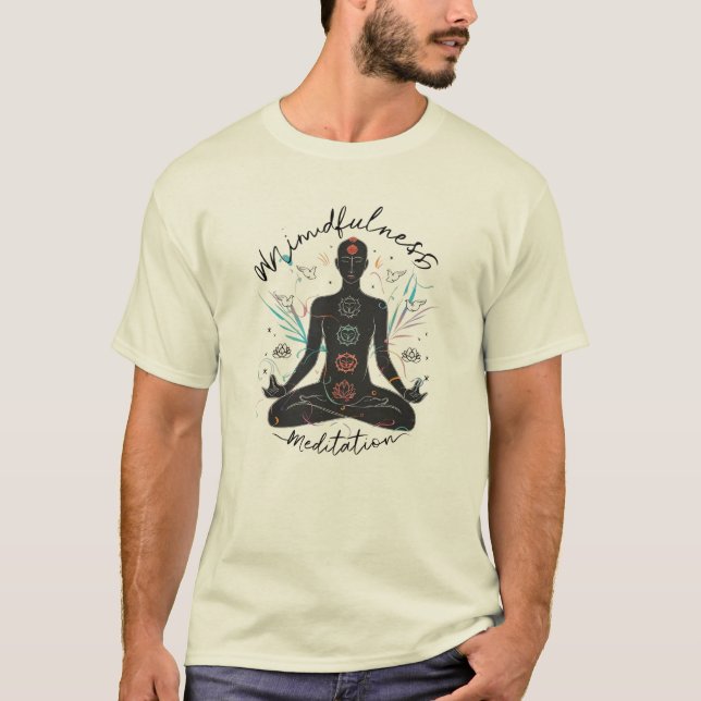 Tranquil Essence: Mindfulness & Meditation T-Shirt (Framsida)