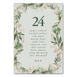 Tranquil Eucalyptus Elegant Grönt Breezy Sea Glass Bordsnummer