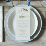 Tranquil Eucalyptus Elegant Grönt Breezy Sea Glass Meny<br><div class="desc">slimmad meny som matchar samlingen *om du vill ha fler pappra alternativ kan den här designen överföras till ett slimmat program *eller kontakta mig om du vill ha mer hjälp</div>