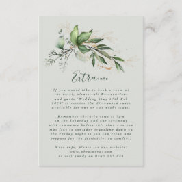 Tranquil Eucalyptus Elegant Grönt Breezy Sea Glass Tilläggskort