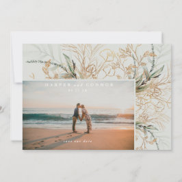 Tranquil Eucalyptus Grönt Breezy Sea Glass Photo Spara Datumet