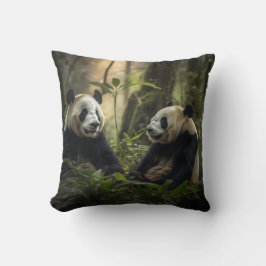 Tranquil Forest: Panda Pair Kudde