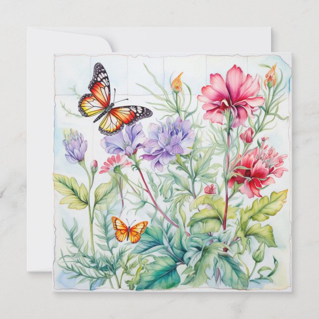 Tranquil Garden : Blommigt Butterfly Birthday (Framsida)