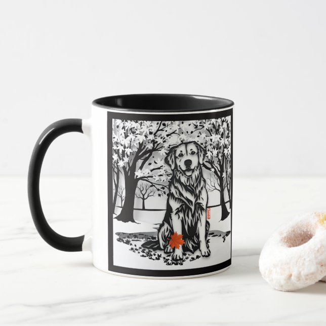 TRANQUIL GLEN Golden Retriever Mugg (Med munk)