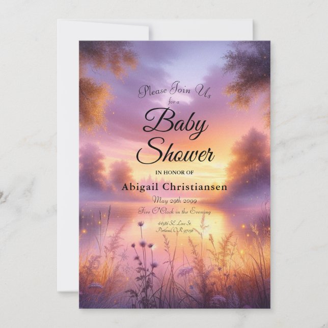 Tranquil Glow of Evening från Sjö Inbjudningar (Framsida)