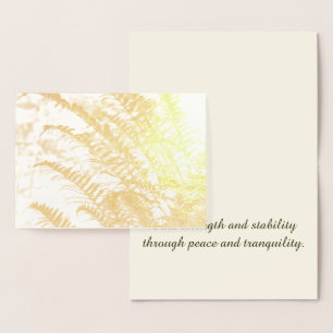 Tranquil Golden Fern Folierat Kort