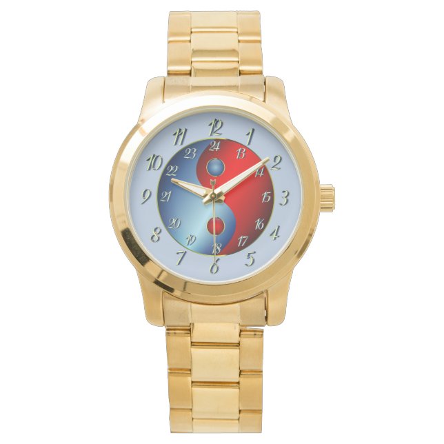 Tranquil Grått Ying Yang Armbandsur (Framsida)