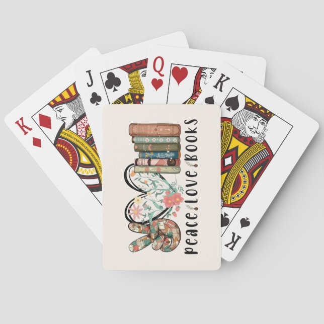 Tranquil Harmony: Fred, Kärlek och Bokar Casinokort (Baksidan)