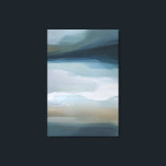 Tranquil Horizon Abstract Landscape Canvastryck<br><div class="desc">This artwork blends sweeping bands of teal, deep blue, muted green, and warm sand tones to create a peaceful, atmospheric landscape. Soft transitions and textured brushwork give the piece a soothing, meditative quality, making it ideal for anyone who loves modern abstract art with a natural, coastal feel. The layered colors...</div>