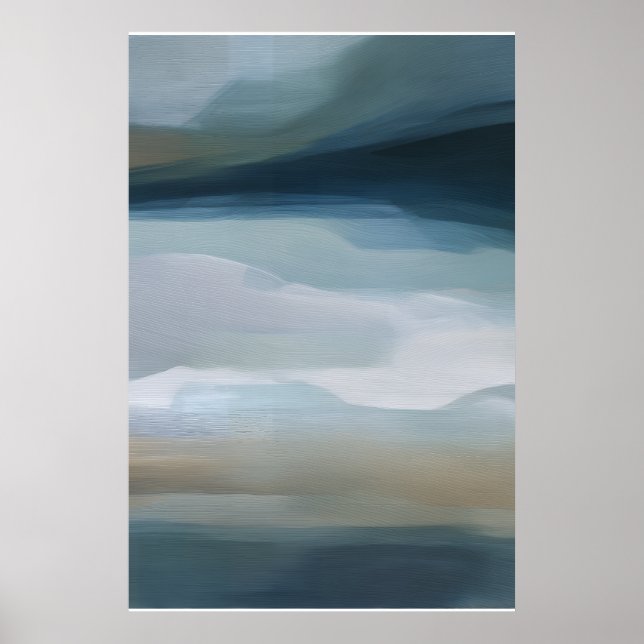 Tranquil Horizon Abstract Landscape Poster (Framsidan)