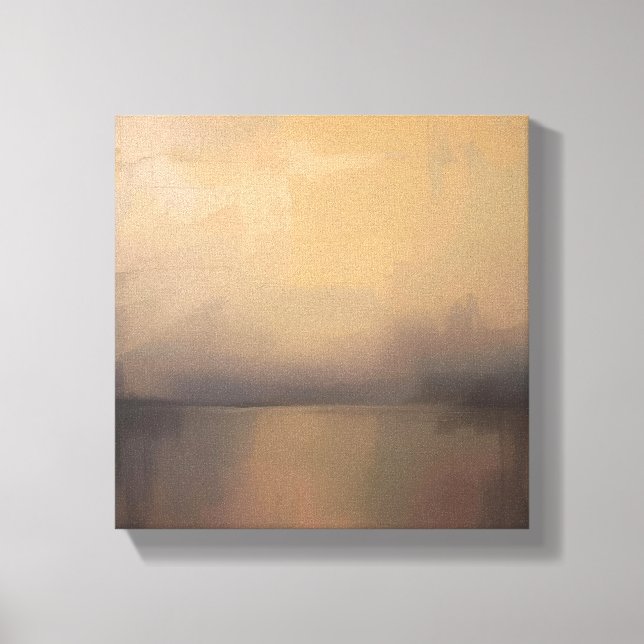 Tranquil Horizon - Soft Abstrakt Ligcape Art Pri Canvastryck (Framsida)